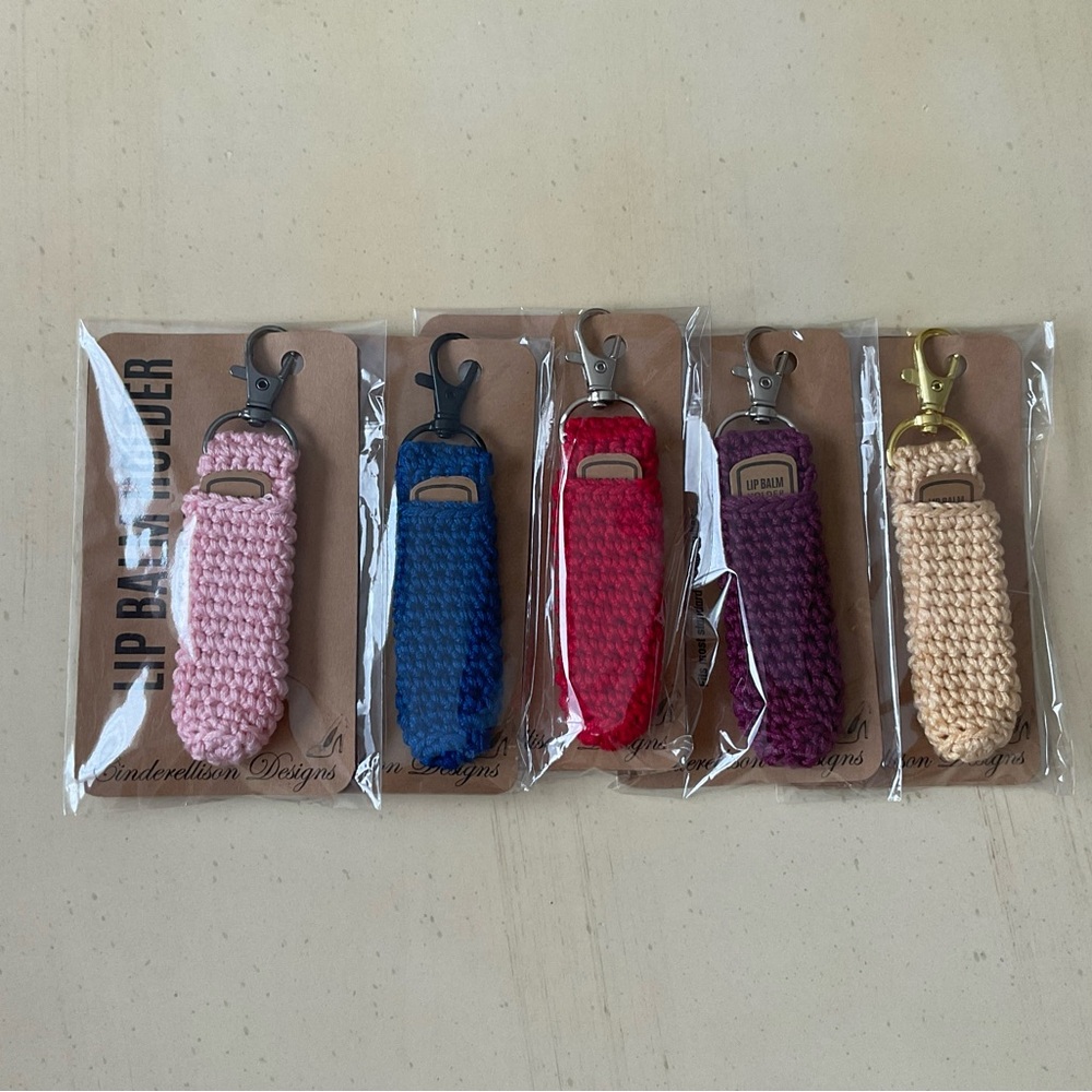 Hand Crocheted Lip Balm Holder - Your Choice of One💄